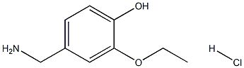 Phenol,4-(aminomethyl)-2-ethoxy-, hydrochloride (1:1) Structure