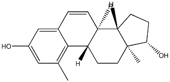 1-Methylestra-1,3,5(10),6-tetrene-3,17β-diol 구조식 이미지