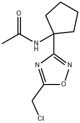 N-{1-[5-(chloromethyl)-1,2,4-oxadiazol-3-yl]cyclopentyl}acetamide Structure