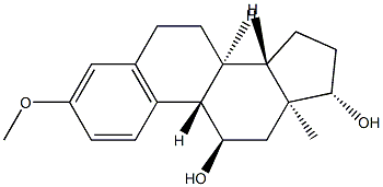 3-Methoxyestra-1,3,5(10)-triene-11α,17β-diol 구조식 이미지