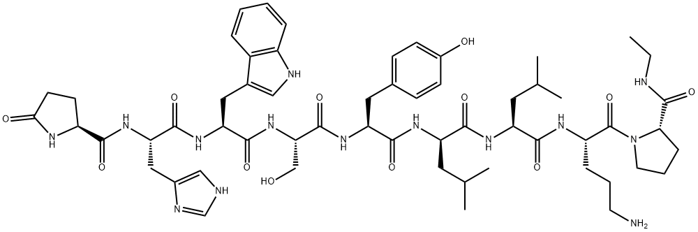 (Des-Gly10,D-Leu6,Orn8,Pro-NHEt9)-LHRH Structure