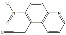 2-(6-nitroquinolin-5-yl)acetonitrile 구조식 이미지