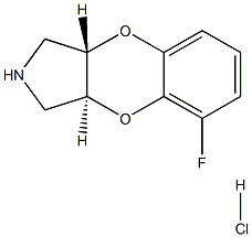 (3aS,9aS)-2,3,3a,9a-Tetrahydro-5-fluoro-1H-[1,4]benzodioxino[2,3-c]pyrrole·hydrochloride Structure