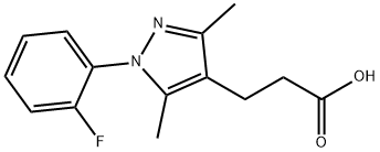 3-[1-(2-fluorophenyl)-3,5-dimethyl-1H-pyrazol-4-yl]propanoic acid Structure