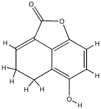 5-히드록시-3,4-디히드로나프탈렌-1,8-카르보락톤 구조식 이미지