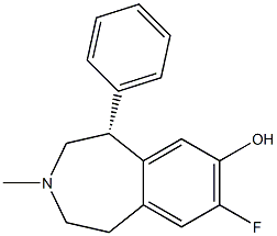 (5R)-2,3,4,5-Tetrahydro-8-fluoro-3-methyl-5α-phenyl-1H-3-benzazepin-7-ol 구조식 이미지