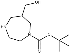 6-Hydroxymethyl-[1,4]diazepane-1-carboxylic acid tert-butyl ester Structure