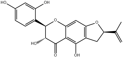 (2R)-7β-(2,4-Dihydroxyphenyl)-2,3,6,7-tetrahydro-4,6α-dihydroxy-2β-(1-methylethenyl)-5H-furo[3,2-g][1]benzopyran-5-one Structure