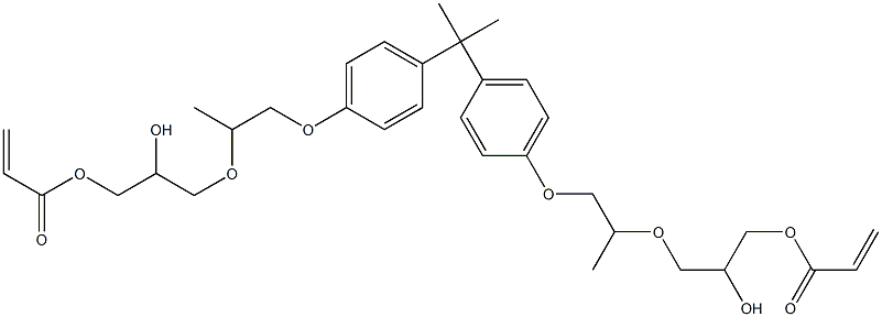 BISPHENOL A PROPOXYLATE GLYCEROLATE DIACRYLATE Structure