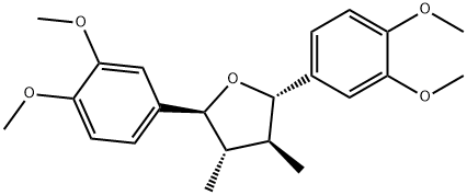 Tetrahydro-2α,5β-bis(3,4-dimethoxyphenyl)-3β,4α-dimethylfuran 구조식 이미지
