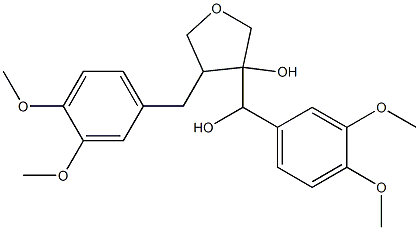 α-(3,4-Dimethoxyphenyl)-4-[(3,4-dimethoxyphenyl)methyl]tetrahydro-3-hydroxyfuran-3-methanol Structure