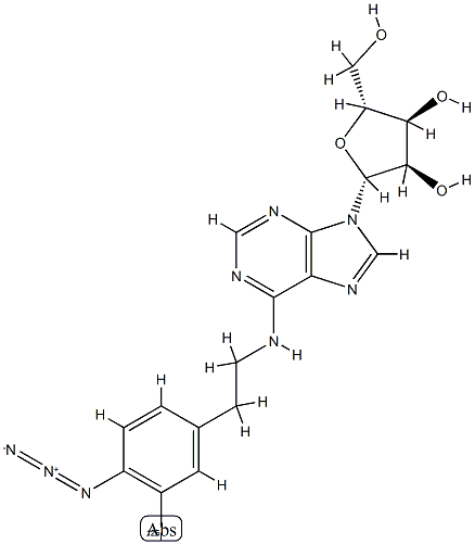 N(6)-2-(4-azido-3-iodophenyl)ethyladenosine Structure