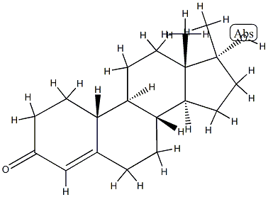 17α-하이드록시-17-메틸에스트르-4-엔-3-온 구조식 이미지