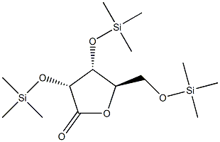 2-O,3-O,5-O-Tris(trimethylsilyl)-D-ribonic acid γ-lactone Structure