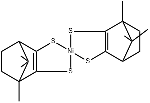 Bis[1,7,7-trimethylbicyclo[2.2.1]hept-2-ene-2,3-dithiolato(2-)-S,S']nickel Structure
