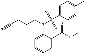 methyl 2-(N-(3-cyanopropyl)-4-methylphenylsulfonamido)benzoate 구조식 이미지