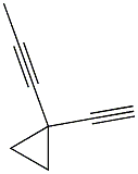 Cyclopropane, 1-ethynyl-1-(1-propynyl- Structure