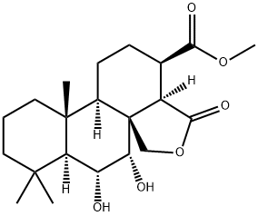 (3R,3aα,6aR,8aα,12bα)-Tetradecahydro-7α,8α-dihydroxy-9,9,12aβ-trimethyl-4-oxophenanthro[1,10a-c]furan-3β-carboxylic acid methyl ester Structure