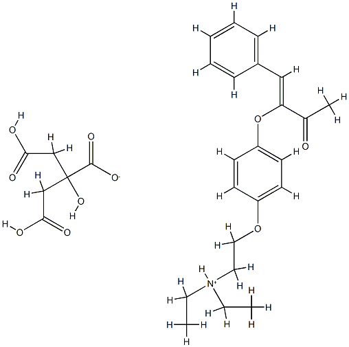 3-BUTEN-2-ONE, 3-(4-(2-(DIETHYLAMINO)ETHOXY)PHENOXY)-4-PHENYL-, CITRAT E (1:1), ( Structure