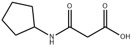 3-(사이클로펜틸아미노)-3-옥소프로판산(염분데이터:무료) 구조식 이미지