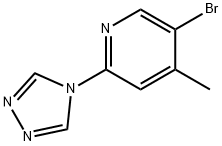 5-bromo-4-methyl-2-(4H-1,2,4-triazol-4-yl)pyridine(SALTDATA: FREE) 구조식 이미지