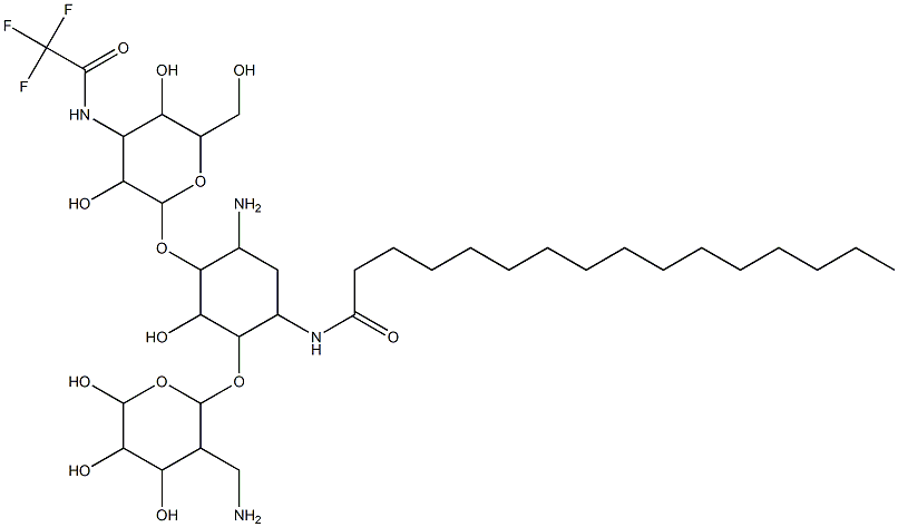1-N-팔미토일-3”-N-(트리플루오로아세틸)카나마이신A 구조식 이미지