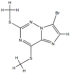 7-broMo-2,4-bis(Methylthio)iMidazo[2,1-f][1,2,4]트리아진 구조식 이미지