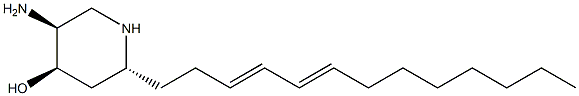 (2R)-5β-Amino-2α-[(3E,5Z)-3,5-tridecadienyl]piperidin-4β-ol Structure