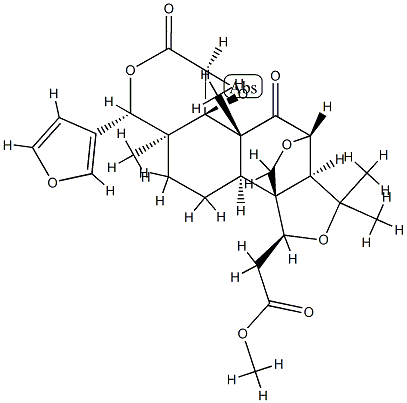 2-De(carboxy)-19-deoxy-2-(methoxycarbonyl)-6β,19-epoxylimonoic acid 16,17-lactone 구조식 이미지