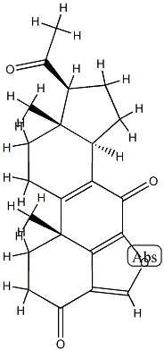Pregn-5-eno[6,5,4-bc]furan-8-ene-3,7,20-trione Structure