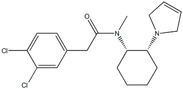 3,4-dichloro-N-methyl-N-(2-(1-delta(3)-pyrrolinyl)-cyclohexyl)benzeneacetamide Structure