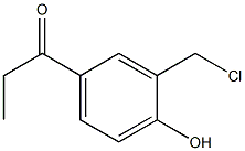 1-Propanone,1-[3-(chloromethyl)-4-hydroxyphenyl]-(9CI) Structure