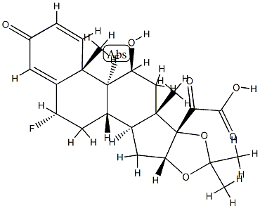 Fluocinolone Acetonide-21-carboxylic Acid 구조식 이미지