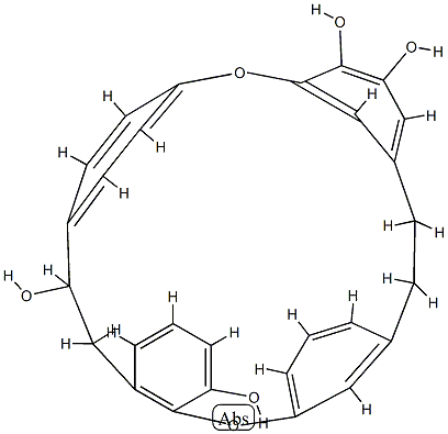7,8,19,20-Tetrahydro-15,18-etheno-2,6:9,13-dimetheno-1,14-benzodioxacyclodocosin-11,12,19,24-tetrol 구조식 이미지
