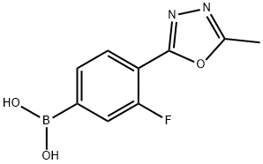 (3-Fluoro-4-(5-methyl-1,3,4-oxadiazol-2-yl)phenyl)boronic acid Structure