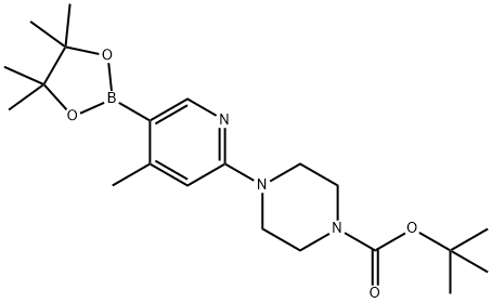 2-(4-Boc-piperazin-1-yl)-4-methylpyridine-5-boronic acid pinacol ester Structure