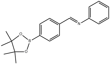 N-[4-(4,4,5,5-Tetramethyl-1,3,2-dioxaborolan-2-yl)benzylidene]benzenamine Structure