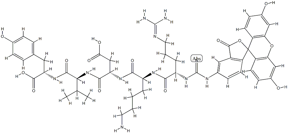 thymopoietin pentapeptide-fluorescein isothiocyanate 구조식 이미지