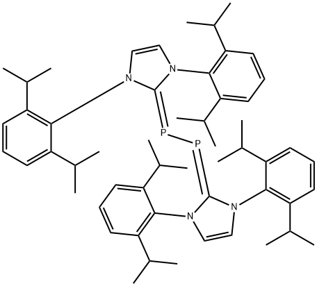 1,2-Bis[1,3-bis(2,6-di-i-propylphenyl)iMidazol-2-ylidene]diphosphine 구조식 이미지