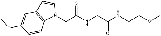 N-(2-methoxyethyl)-N~2~-[(5-methoxy-1H-indol-1-yl)acetyl]glycinamide 구조식 이미지