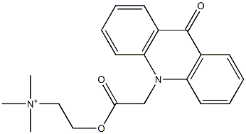 cholinium 9-oxo-10-acridineacetate Structure