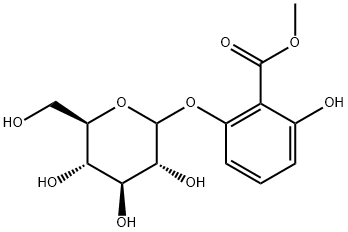 6-(beta-D-glucopyranosyloxy)-Salicylic acid Methyl ester 구조식 이미지