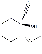사이클로헥산카보니트릴,1-하이드록시-2-(1-메틸에틸)-,(1R,2S)-rel-(9CI) 구조식 이미지