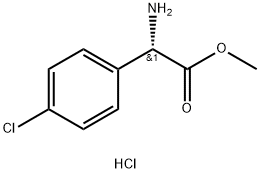 S-4-Chlorophenylglycine methyl ester hydrochloride 구조식 이미지
