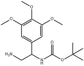 [2-Amino-1-(3,4,5-trimethoxy-phenyl)-ethyl]-carbamic acid tert-butyl ester 구조식 이미지