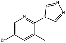 5-bromo-3-methyl-2-(4H-1,2,4-triazol-4-yl)pyridine(SALTDATA: FREE) 구조식 이미지