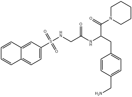 N(alpha)-(2-naphthylsulfonylglycyl)-1-(4-aminomethylphenylalanine)piperidide Structure