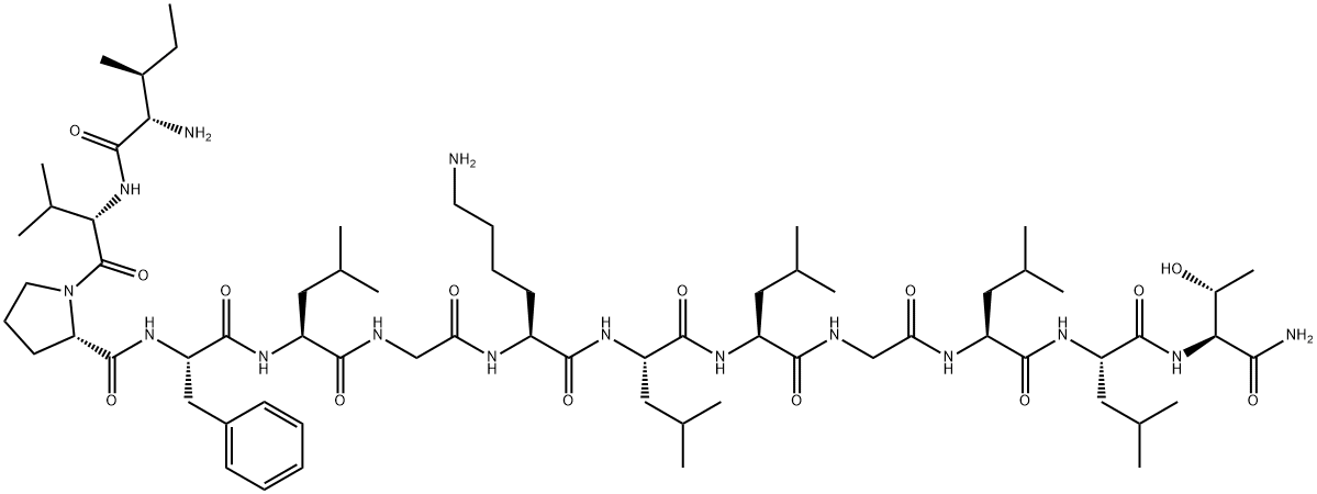 Icaria chemotactic peptide, Lys(7)- Structure