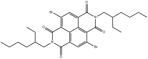 4,9-DibroMo-2,7-bis(2-ethylhexyl)benzo[lMn][3,8]phenanthroline-1,3,6,8(2H,7H)-tetraone 구조식 이미지