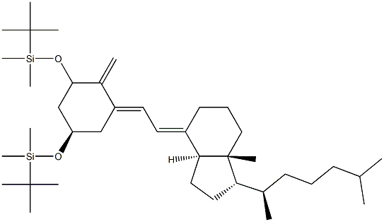 Silane, [[(1α,3β,5Z,7E)-9,10-secocholesta-5,7,10(19)-triene-1,3-diyl]bis(oxy)]bis[(1,1-diMethylethyl)diMethyl- Structure